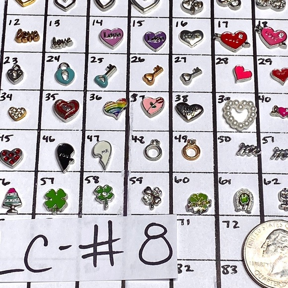 LC-#8 (4X) Love & Luck locket charms - Picture 6 of 8